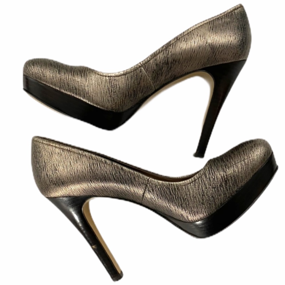 Calvin Klein Kendall metallic heels